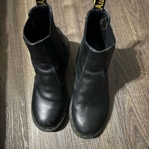 Dr. Martens Black Boots with Yellow Accents